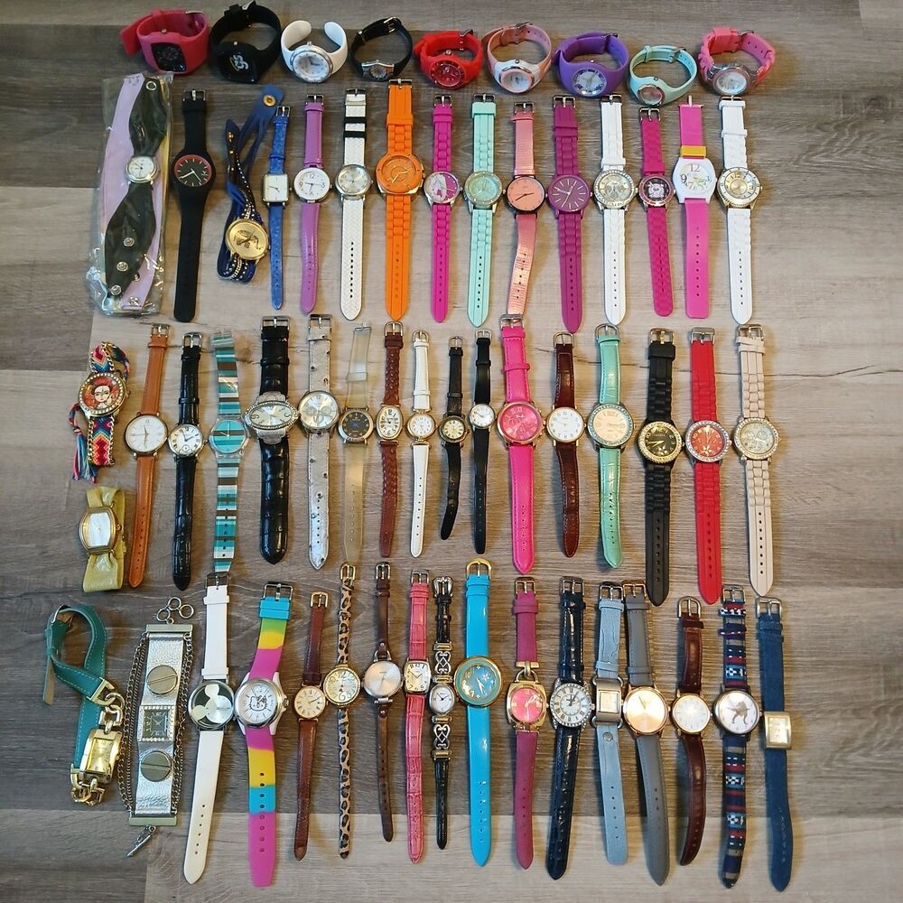 Bulk Lot 55+ Womens Watches For Parts Repair Craft Pulsar Fossil Timex Brighton